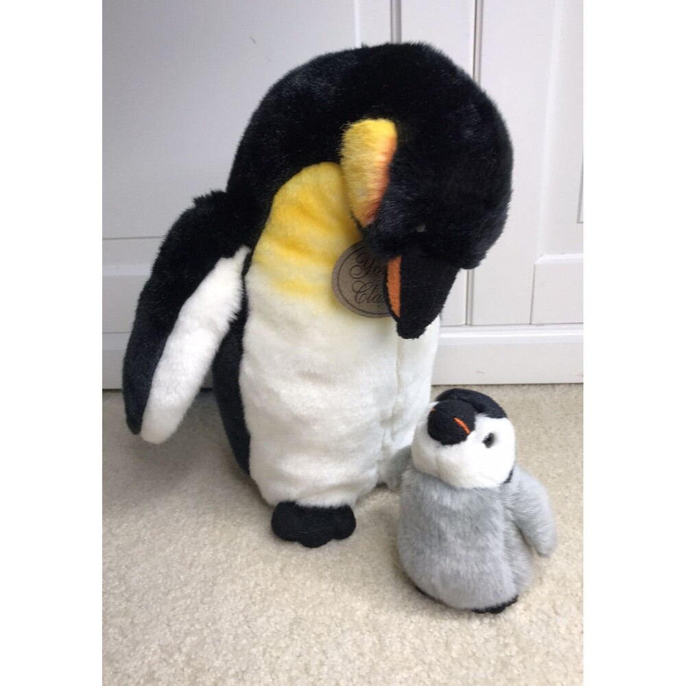 Yomiko Classics Mommy and Baby Penguin Stuffed Plush Animal Set